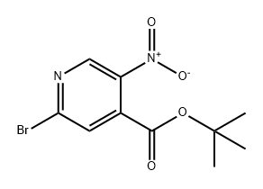 4-Pyridinecarboxylic acid, 2-bromo-5-nitro-, 1,1-dimethylethyl ester Struktur