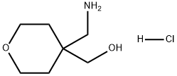 2H-Pyran-4-methanol, 4-(aminomethyl)tetrahydro-, hydrochloride (1:1) Struktur