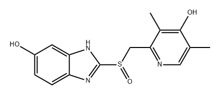 1H-Benzimidazol-6-ol, 2-[[(4-hydroxy-3,5-dimethyl-2-pyridinyl)methyl]sulfinyl]- Struktur