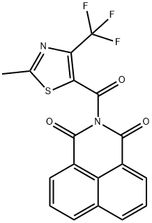 1H-Benz[de]isoquinoline-1,3(2H)-dione, 2-[[2-methyl-4-(trifluoromethyl)-5-thiazolyl]carbonyl]- Structure