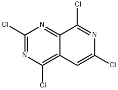 Pyrido[3,4-d]pyrimidine, 2,4,6,8-tetrachloro- Struktur