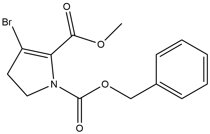 2-Methyl 1-(phenylmethyl) 3-bromo-4,5-dihydro-1H-pyrrole-1,2-dicarboxylate Struktur