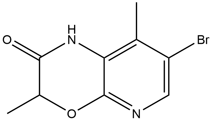 7-bromo-3,8-dimethyl-1H- pyrido[2,3-b][1,4]oxazin-2(3H)-one Struktur
