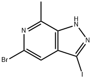5-Bromo-3-iodo-7-methyl-1H-pyrazolo[3,4-c]pyridine Struktur