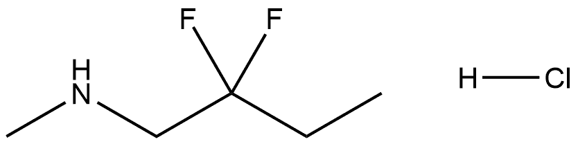 1-Butanamine, 2,2-difluoro-N-methyl-, hydrochloride (1:1) Struktur