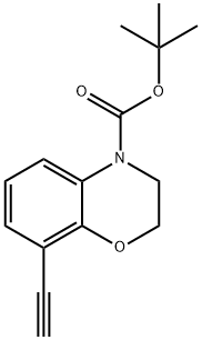 tert-Butyl 8-ethynyl-2,3-dihydro-4H-benzo[b][1,4]oxazine-4-carboxylate Struktur