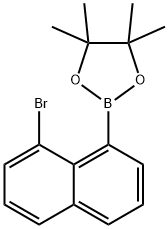 1,3,2-Dioxaborolane, 2-(8-bromo-1-naphthalenyl)-4,4,5,5-tetramethyl- Struktur