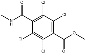 Benzoic acid, 2,3,5,6-tetrachloro-4-[(methylamino)carbonyl]-, methyl ester Struktur