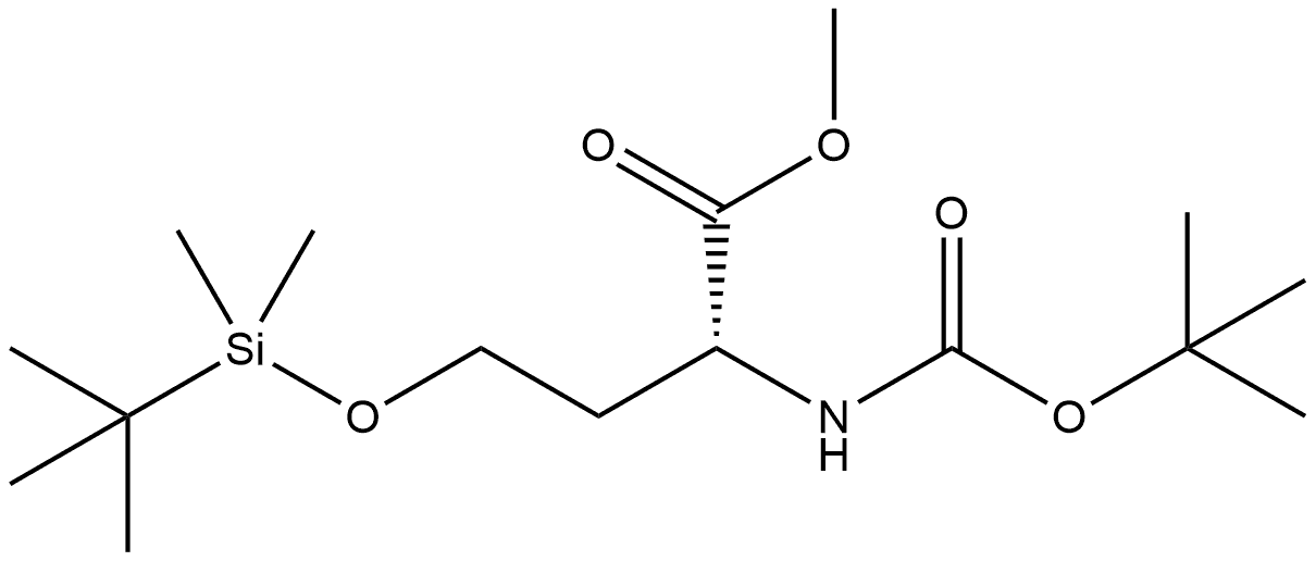 N-[(1,1-Dimethylethoxy)carbonyl]-O-[(1,1-dimethylethyl)dimethylsilyl]-D-homoserine methyl ester Struktur