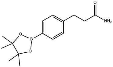 Benzenepropanamide, 4-(4,4,5,5-tetramethyl-1,3,2-dioxaborolan-2-yl)- Structure