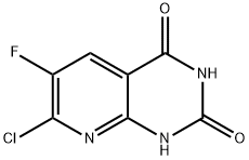 Pyrido[2,3-d]pyrimidine-2,4(1H,3H)-dione, 7-chloro-6-fluoro- Struktur