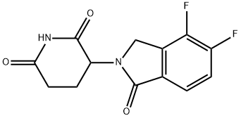 2,6-Piperidinedione, 3-(4,5-difluoro-1,3-dihydro-1-oxo-2H-isoindol-2-yl)- Struktur