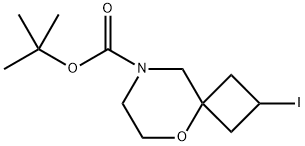 5-Oxa-8-azaspiro[3.5]nonane-8-carboxylic acid, 2-iodo-, 1,1-dimethylethyl ester Struktur