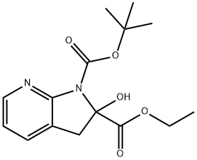 1H-Pyrrolo[2,3-b]pyridine-1,2-dicarboxylic acid, 2,3-dihydro-2-hydroxy-, 1-(1,1-dimethylethyl) 2-ethyl ester