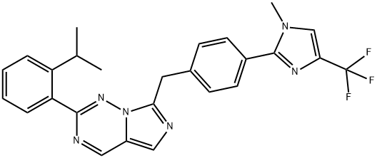2-[2-(1-Methylethyl)phenyl]-7-[[4-[1-methyl-4-(trifluoromethyl)-1H-imidazol-2-yl]phenyl]methyl]imidazo[5,1-f][1,2,4]triazine|化合物 USP1-IN-4
