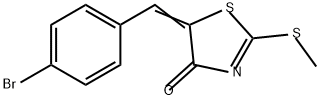 4(5H)-Thiazolone, 5-[(4-bromophenyl)methylene]-2-(methylthio)- Struktur