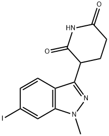 2,6-Piperidinedione, 3-(6-iodo-1-methyl-1H-indazol-3-yl)- Struktur