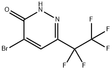 4-Bromo-6-(perfluoroethyl)pyridazin-3(2H)-one Struktur