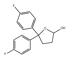 2-Furanol, 5,5-bis(4-fluorophenyl)tetrahydro- Structure
