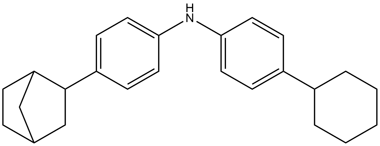 Benzenamine, 4-bicyclo[2.2.1]hept-2-yl-N-(4-cyclohexylphenyl)- Struktur