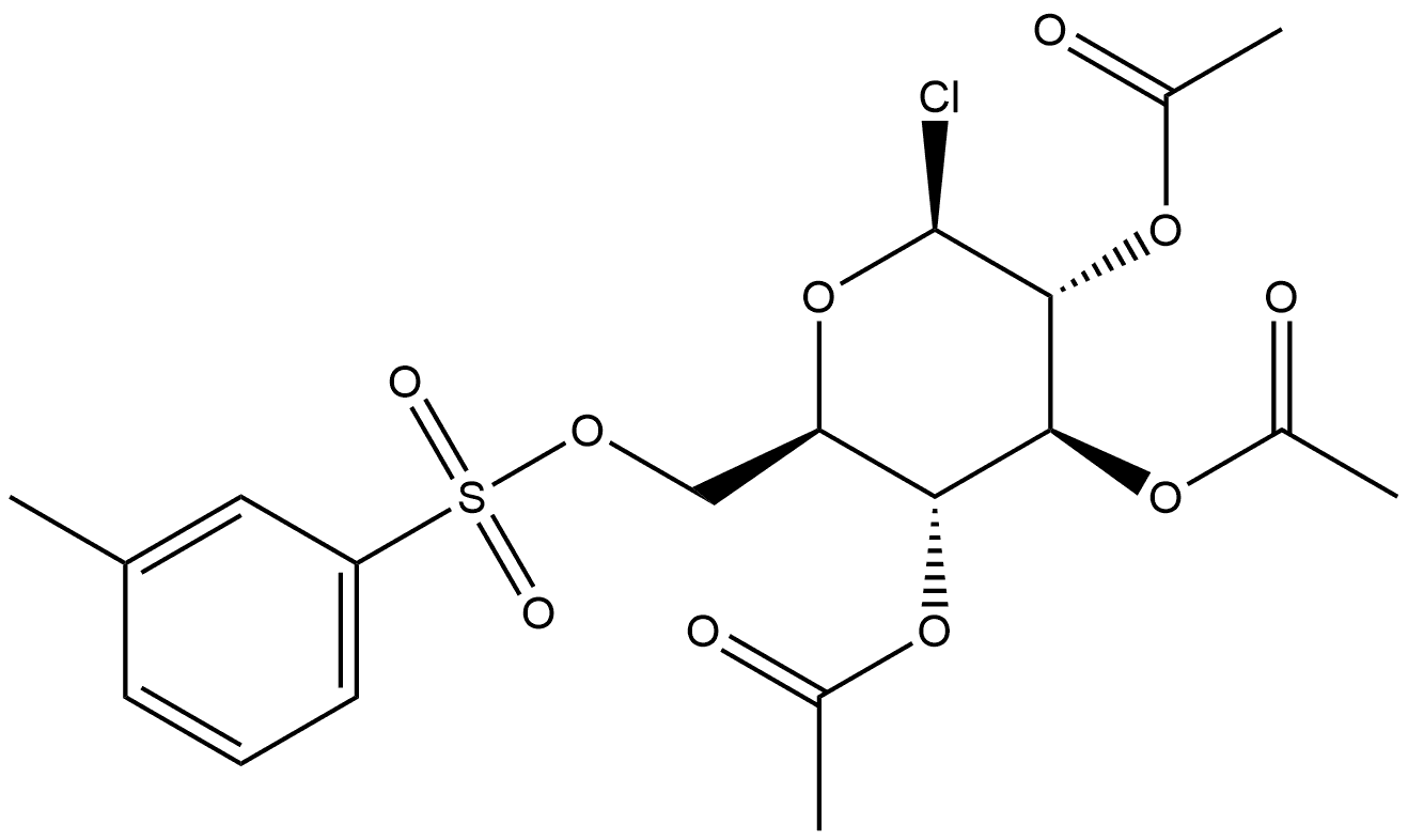 Glucopyranosyl chloride, 2,3,4-triacetate 6-p-toluenesulfonate, β-D- (8CI) Structure