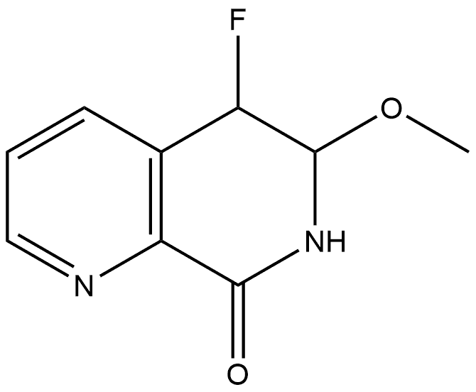 5-fluoro-6-methoxy-6,7-dihydro-1,7-naphthyridin-8(5H)-one Struktur