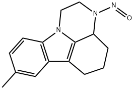 1H-Pyrazino[3,2,1-jk]carbazole, 2,3,3a,4,5,6-hexahydro-8-methyl-3-nitroso- Struktur