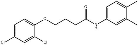Butanamide, 4-(2,4-dichlorophenoxy)-N-(3,4-dimethylphenyl)- Struktur