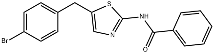N-(5-(4-Bromobenzyl)-1,3-thiazol-2-YL)benzamide Struktur
