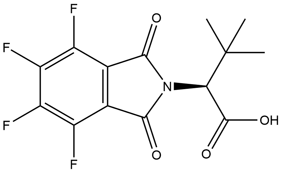 2H-Isoindole-2-acetic acid, α-(1,1-dimethylethyl)-4,5,6,7-tetrafluoro-1,3-dihydro-1,3-dioxo-, (αS)- Struktur