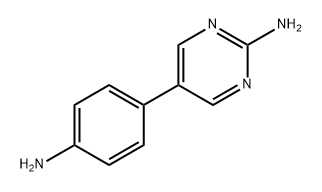 2-Pyrimidinamine, 5-(4-aminophenyl)- Struktur