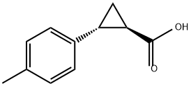 Cyclopropanecarboxylic acid, 2-(4-methylphenyl)-, (1R,2R)- Struktur