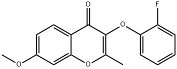3-(2-Fluorophenoxy)-7-methoxy-2-methyl-4H-chromen-4-one Struktur