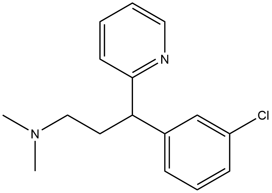 2-Pyridinepropanamine, γ-(3-chlorophenyl)-N,N-dimethyl- Struktur