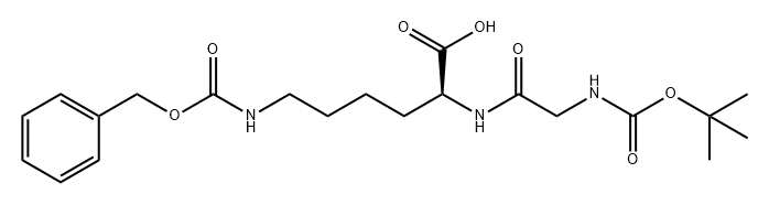 L-Lysine, N-[(1,1-dimethylethoxy)carbonyl]glycyl-N6-[(phenylmethoxy)carbonyl]- (9CI) Struktur