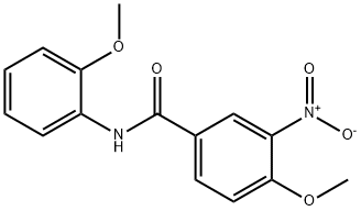 4-Methoxy-N-(2-methoxyphenyl)-3-nitrobenzamide Struktur