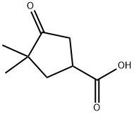 Cyclopentanecarboxylic acid, 3,3-dimethyl-4-oxo- Struktur