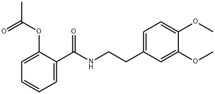 Benzamide, 2-(acetyloxy)-N-[2-(3,4-dimethoxyphenyl)ethyl]- Struktur