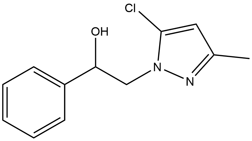 1-Phenyl-2-(5-chloro-3-methyl-1-pyrazolyl)ethanol Struktur