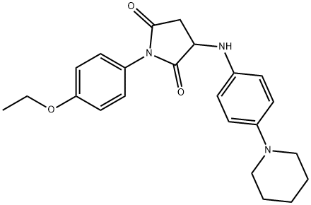 1-(4-Ethoxyphenyl)-3-{[4-(piperidin-1-yl)phenyl]amino}pyrrolidine-2,5-dione Struktur