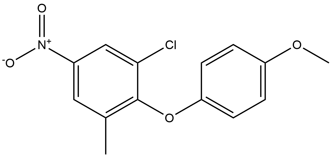 1-chloro-2-(4-methoxyphenoxy)-3-methyl-5-nitrobenzene Struktur