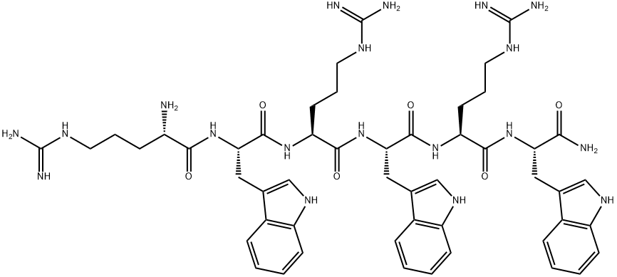 L-Tryptophanamide, L-arginyl-L-tryptophyl-L-arginyl-L-tryptophyl-L-arginyl- Struktur