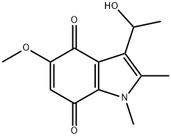 1H-Indole-4,7-dione, 3-(1-hydroxyethyl)-5-methoxy-1,2-dimethyl- Struktur