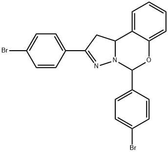 2,5-Bis(4-bromophenyl)-1,10b-dihydropyrazolo[1,5-c][1,3]benzoxazine Struktur