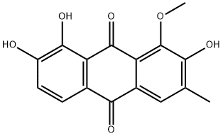 9,10-Anthracenedione, 2,7,8-trihydroxy-1-methoxy-3-methyl- Struktur