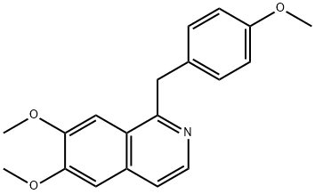 Isoquinoline, 6,7-dimethoxy-1-[(4-methoxyphenyl)methyl]- Struktur