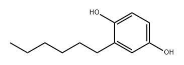 1,4-Benzenediol, 2-hexyl- Struktur