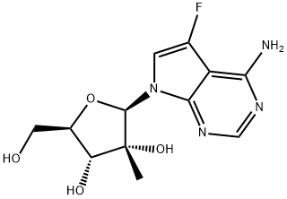 4-amino-5-fluoro-7-(2-C-methyl-Beta-D-ribofuranosyl)-7H-pyrrolo[2,3-d]pyrimidine Structure