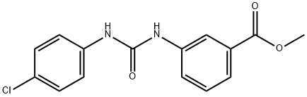 Benzoic acid, 3-[[[(4-chlorophenyl)amino]carbonyl]amino]-, methyl ester Struktur