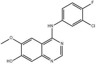 7-Quinazolinol, 4-[(3-chloro-4-fluorophenyl)amino]-6-methoxy- Struktur